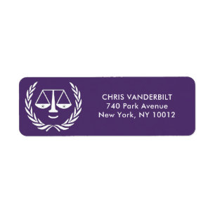 Law School Graduation Return Address Label