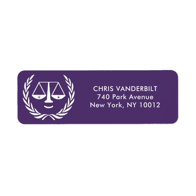 Law School Graduation Return Address Label (Front)