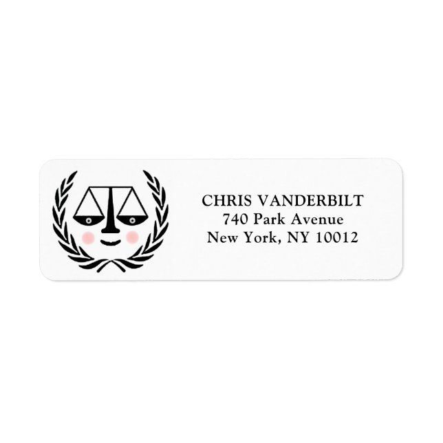 Law School Graduation Return Address Label (Front)