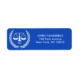 Law School Graduation Return Address Label