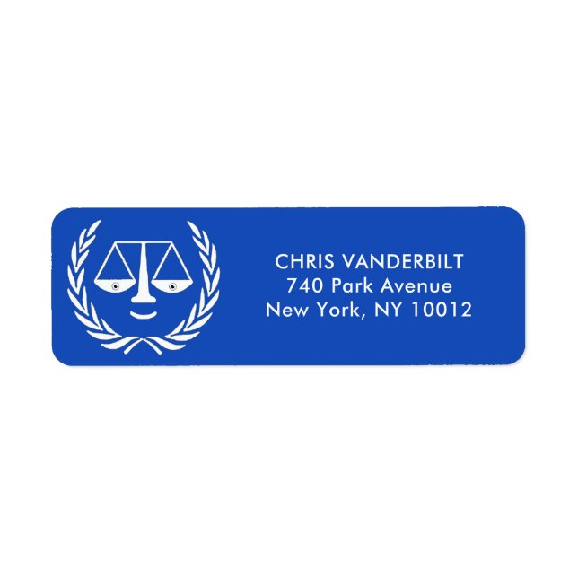 Law School Graduation Return Address Label (Front)