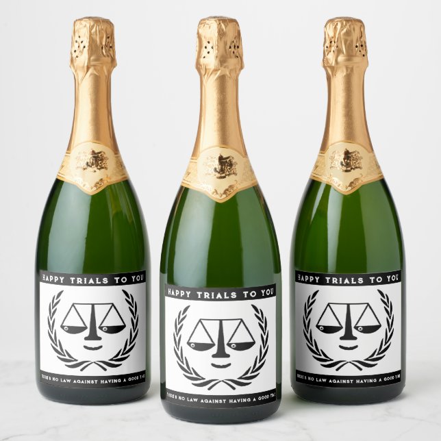 Law School Graduation Sparkling Wine Label (Bottles)