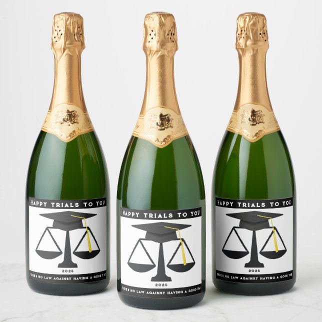 Law School Graduation Sparkling Wine Label (Bottles)