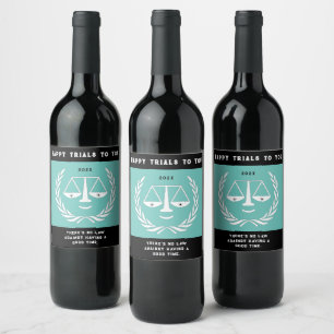 Law School Graduation Wine Label