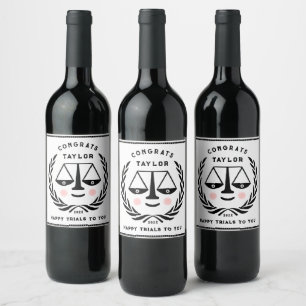 Law School Graduation Wine Label