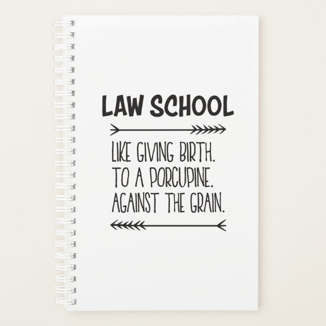 Law School Law Student Lawyer Funny Planner (Front)