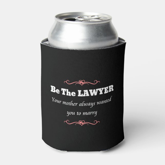 Law School Lawyer Female Graduate - Graduation Can Cooler (Can Front)