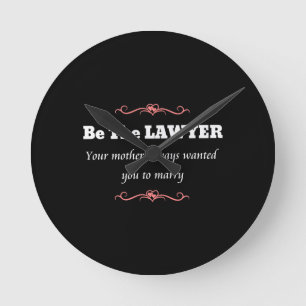 Law School Lawyer Female Graduate - Graduation Round Clock
