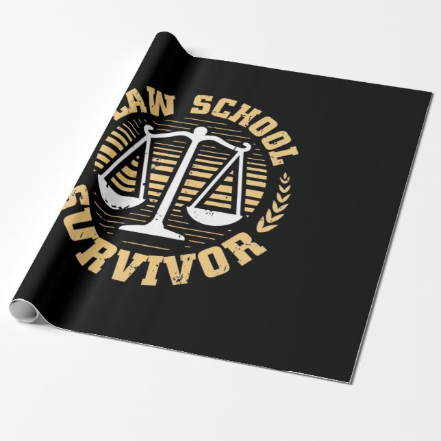 Law School Survivor Wrapping Paper (Unrolled)