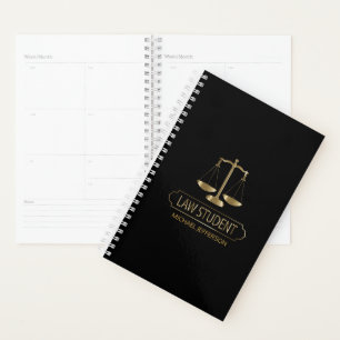 Law Student - Black and Gold Planner