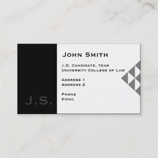 Law Student Business Card 3