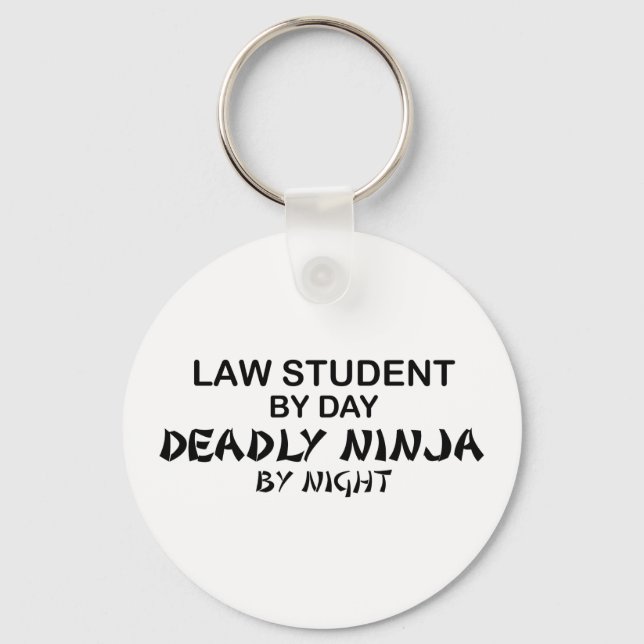 Law Student Deadly Ninja Key Ring (Front)