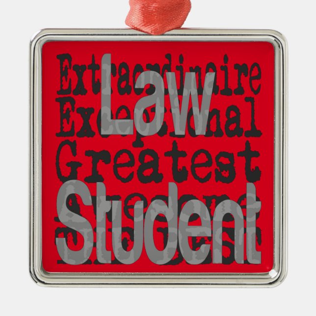 Law Student Extraordinaire Metal Tree Decoration (Front)