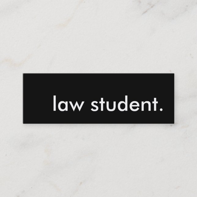 law student. mini business card (Front)