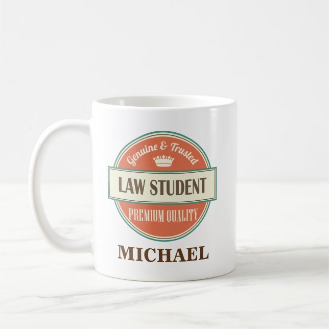 Law Student Personalised Office Mug Gift (Left)