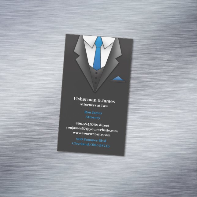 Law Suit Magnetic Business Card (In Situ)