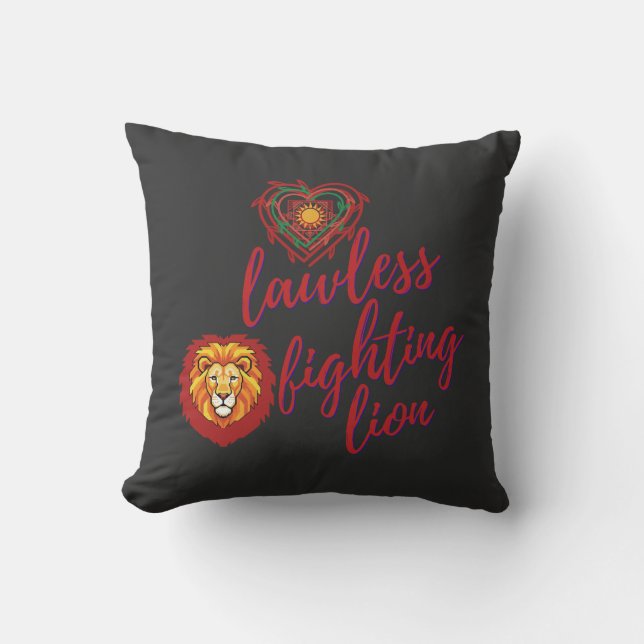 Lawless fighting lion cushion (Front)