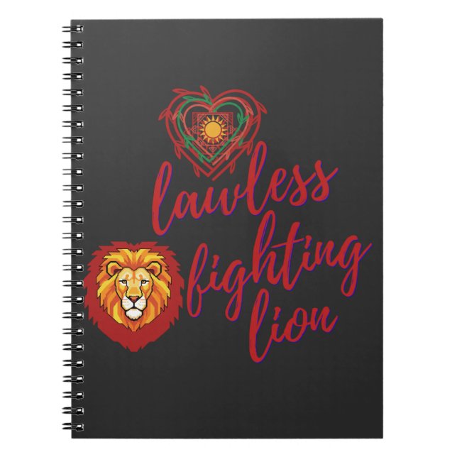 Lawless fighting lion notebook (Front)