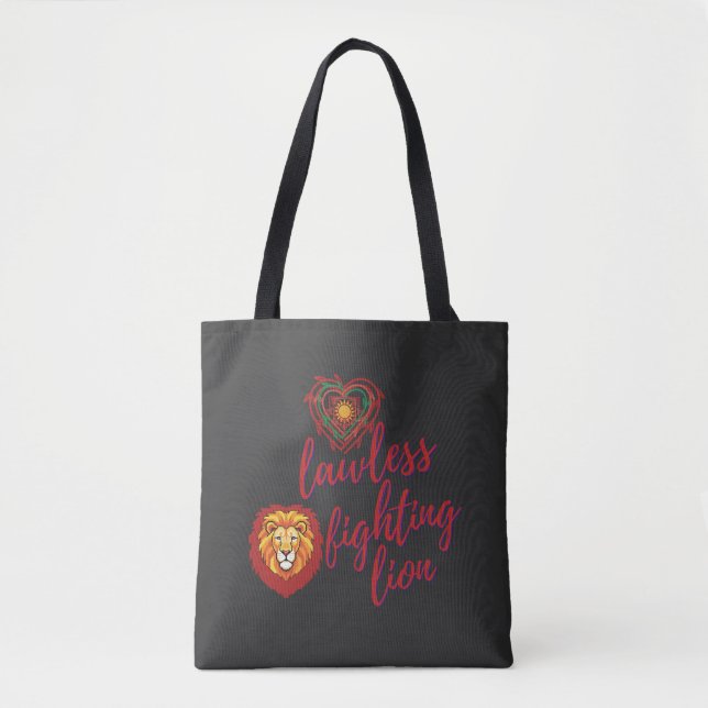 Lawless fighting lion tote bag (Front)