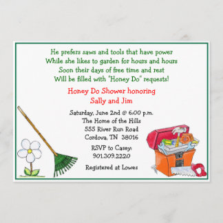 Lawn and Garden Bridal Shower Invitation