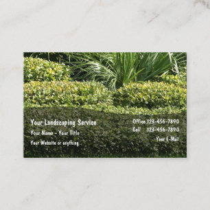 Lawn And Landscaping Business Cards Two Side