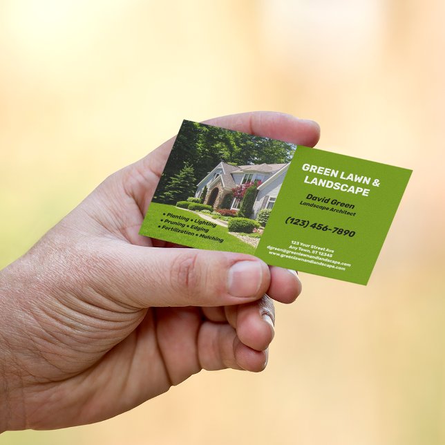 Lawn and Landscaping Company  Business Card (Creator Uploaded)