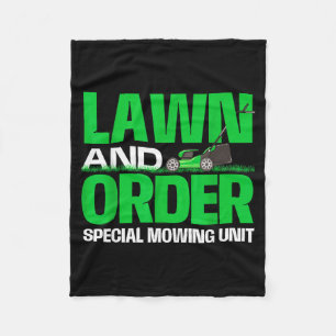 Lawn And Order Special Mowing Unit - Lawn Mower Ga Fleece Blanket