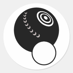 LAWN BOWL CLASSIC ROUND STICKER
