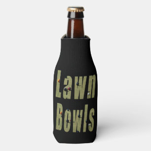 Lawn Bowl Dimensional Logo, Bottle Cooler