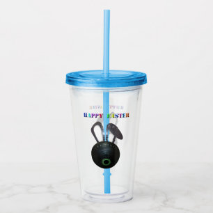 Lawn Bowl Easter Bunny, Acrylic Tumbler