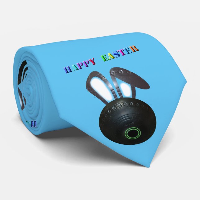 Lawn Bowl Easter Bunny, Neck Tie (Rolled)