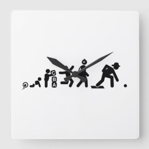 Lawn Bowl Square Wall Clock