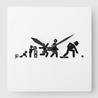 Lawn Bowl Square Wall Clock