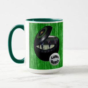 Lawn Bowlers In A Lawn Bowl,   Mug
