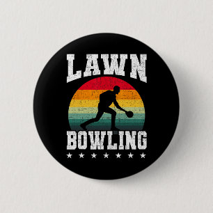 Lawn Bowling Bowler 6 Cm Round Badge