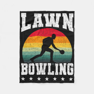 Lawn Bowling Bowler Fleece Blanket