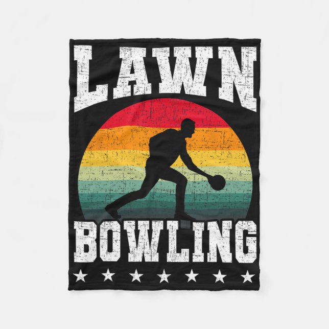 Lawn Bowling Bowler  Fleece Blanket (Front)