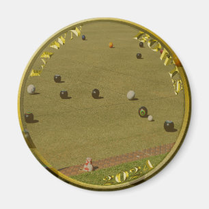 Lawn Bowls 2024 Golden Coin, Magnet