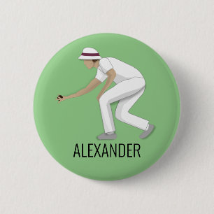 Lawn Bowls 6 Cm Round Badge