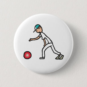 Lawn Bowls 6 Cm Round Badge