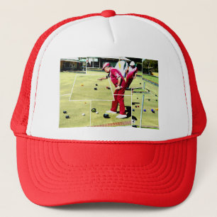 Lawn Bowls Abstract Oil Paint Design, Trucker Hat