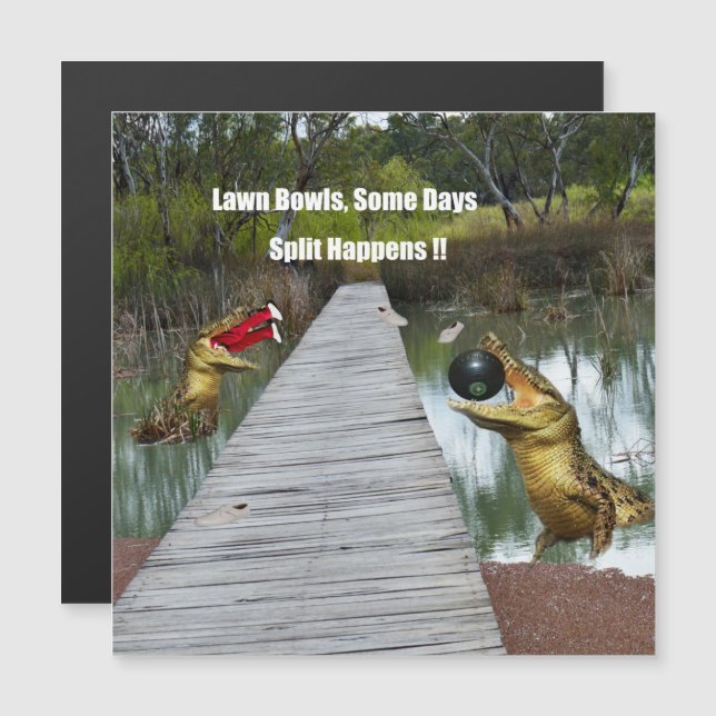 Lawn Bowls Australia Split Happens, Magnetic Card (Front/Back)