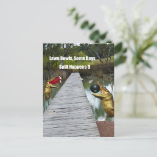 Lawn Bowls Australia Split Happens, Postcard