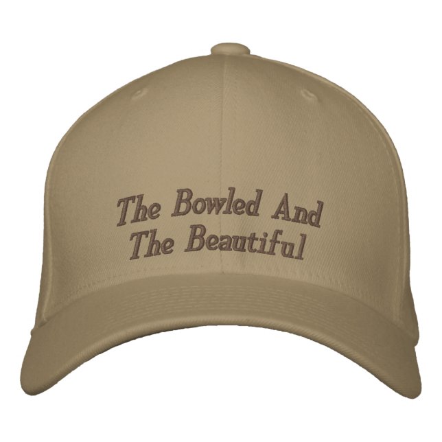 Lawn Bowls Bowled And Beautiful, Embroidered Hat (Front)