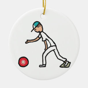 Lawn Bowls Ceramic Ornament