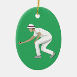 Lawn Bowls Ceramic Ornament