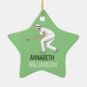 Lawn Bowls Ceramic Ornament