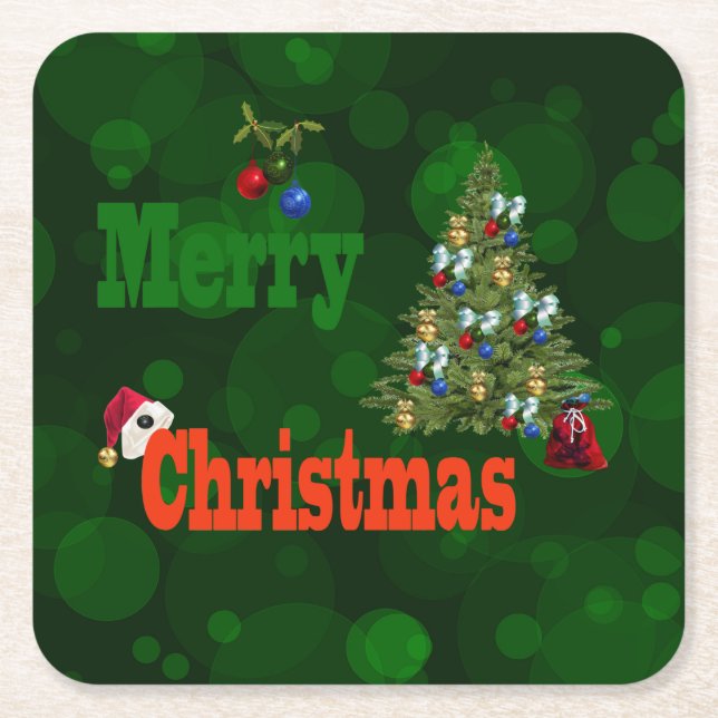 Lawn Bowls, Christmas Coasters (Front)