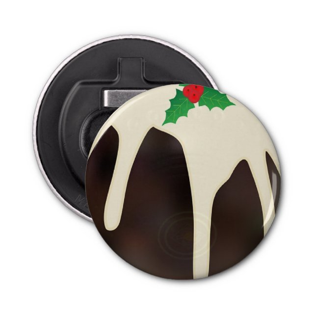 Lawn Bowls Christmas Pudding, Bottle Opener (Front)