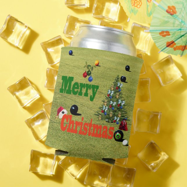 Lawn Bowls Christmas Style, Can Cooler (In Situ Summer)